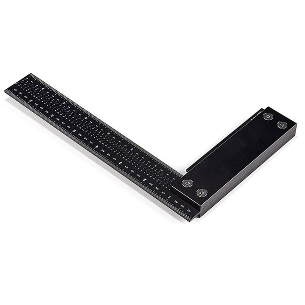 Signature Precision Square in Tool - Regla de medición en T de 8 pulgadas garantizada para medir y marcar carpinteros de carpintería, marco de acero de aluminio, uso profesional de carpintería TUNC Sencillez
