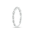 thumbnail image 2 of 10kt White Gold Womens Round Diamond XOXO Love Stackable Band Ring 1/12 Cttw, 2 of 4