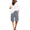 thumbnail image 6 of Women's Quick Dry Cargo Shorts with Pockets, Mid High Waisted Drawstring Elastic Waist, Loose Fit for Outdoor Hiking & Travel, Woven Fabric for Summer Sports & Casual Wear, 6 of 7