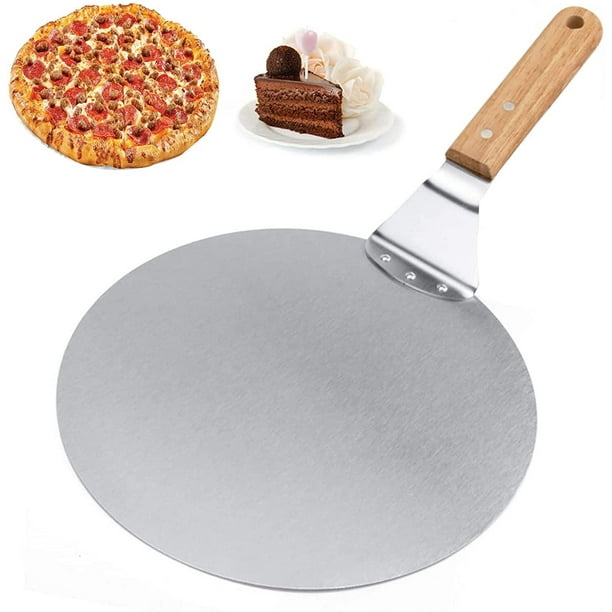 Pelle à pizza pour barbecue, pelle à pizza en acier inoxydable avec poignée  ergonomique et grand disque de 25,4 cm pour cuire des pizzas et des gâteaux  au four. 