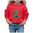 thumbnail image 3 of Daznico Chandail à Capuchon et Chandails en Molleton pour Filles, Sweat à Capuche Imprimé Mignon Col Rond Manches Longues, Taille 5-6 Ans, 3 of 3