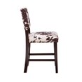 thumbnail image 4 of Linon Corey Tabouret de Comptoir en Bois à Motif Vache de 24 Pouces Brun, 4 of 14