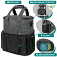 thumbnail image 4 of PetAmi Dog Travel Bag Pet Supplies Accessories Organizer For Traveling, Camping, Weekend; Cat Pet Travel Bag Kit includes 2 Food Storage Containers, 2 Collapsible Bowls, 1 Feeding Mat (Dark Gray), 4 of 7