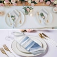 thumbnail image 2 of Blue Gray White Cloth Napkins, Modern Abstract Mottled Aesthetic Washable and Reusable Dinner Napkins Set of 8, Table Napkin for Kitchen Party Birthday Wedding Hotel Housewarming 20"x20", 2 of 8