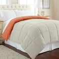 thumbnail image 2 of Modern Threads Reversible Orange & Beige Adult Down Alternative Comforter, Queen, 2 of 2