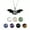 Bats, variant on 1pc DIY 7 Chakra Crystal Beads Snap Chunk Button Pendant Chain Necklace Gemstone