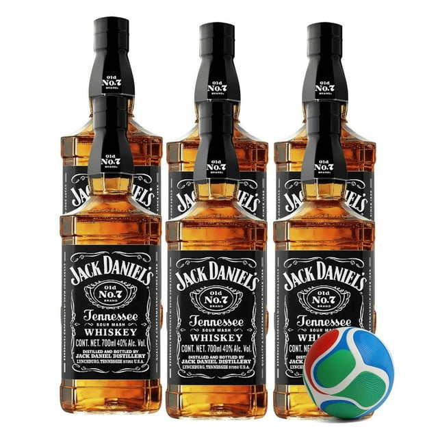 6 Whisky Jack Daniels 700 ml + Balón Mini