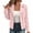 Pink, variant on Lnmiateer Womens Cropped Zip Front Coat Lapel Lightweight Soft Jacket Chic Versatile Casual Autumn Winter Street Outer Tops