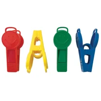 Loonballoon 8-Gram Balloon Weights, 100-Pack - Dual-Function Clip, Assorted Colors, Reusable