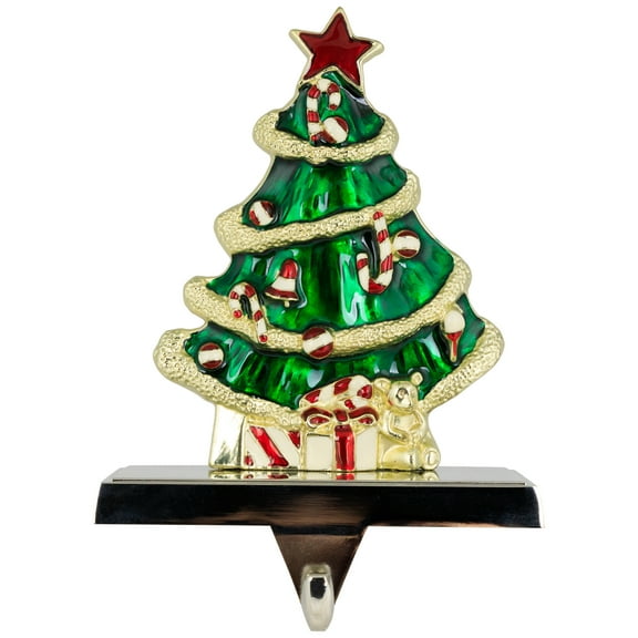 Northlight Decorated Christmas Tree Metal Stocking Holder - 6"