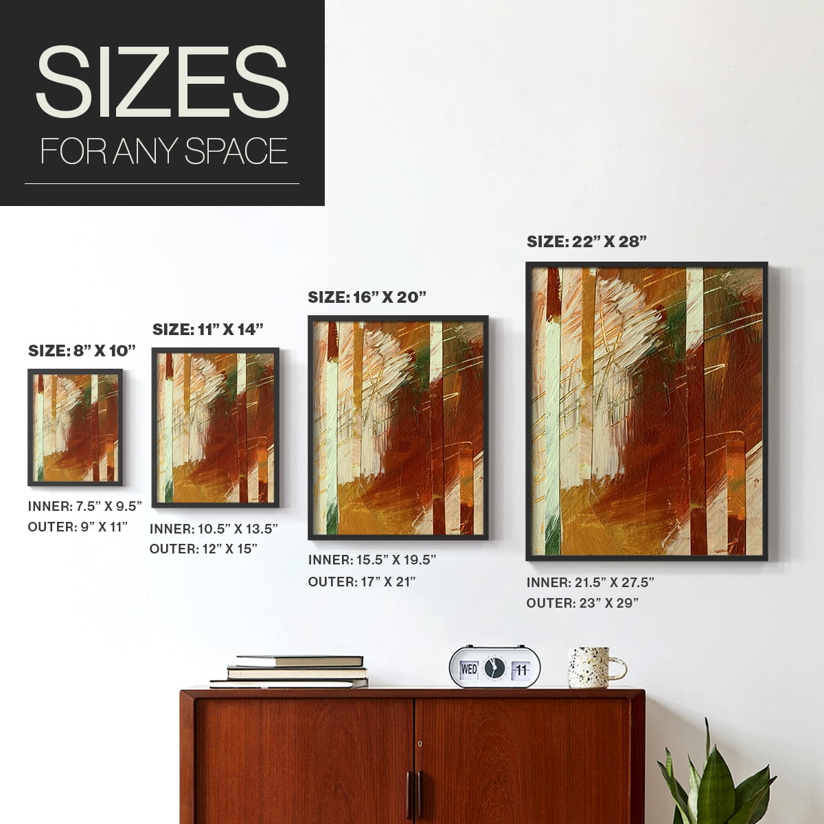 Wheaten I Framed Print in Black Solid Wood 8 x 10 Framed Print