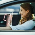 thumbnail image 6 of Horse Tumbler with Handle and Straw, 40 oz Stainless Steel Pink Insulated Cup with Lid and Straw,Travel Coffee Mug Water Bottle, Birthday Christmas Mothers Day Gifts for Animal Lovers Women, 6 of 6