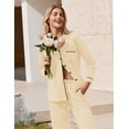 thumbnail image 4 of Ekouaer Pajamas for Women Set Winter Comfy Sleepwear 100% Cotton Pjs Long Sleeve Button Down Lounge Wear Sets, 4 of 6
