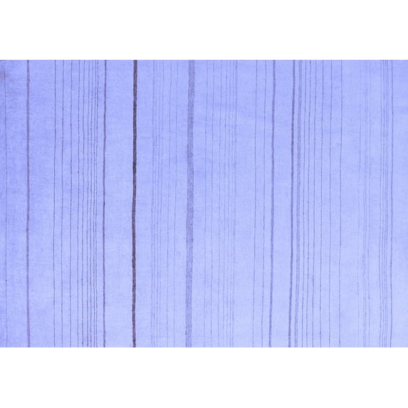 Ahgly Company Indoor Rectangle Solid Blue Modern Area Rugs, 5' x 7'