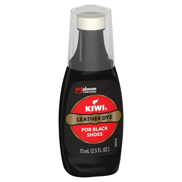KIWI Black Leather Dye, 2.5 oz - Restores Color, Water Resistant