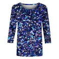 thumbnail image 4 of Sequins Shirts Tops for Womens Fashion Outfits 2025 Dressy Casual 3/4 Sleeve Tshirts Crewneck Tunic, 4 of 5