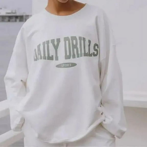 Daily Drill Sport Crew Neck Sweat wBFe Unisex Comfort Sweatshirt