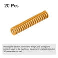 thumbnail image 3 of Troquel Resorte Unique Bargains 8mm OD 40mm Largo 20 Piezas Espiral Estampado Carga Compresión Amarillo, 3 of 5