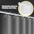 thumbnail image 6 of Harlier Waterproof Shower Curtain, PEVA 71"H x 47"W Inches Printed Curtain, Solid Color Sheer Lightweight Bath Shower Curtain Liner with 9 Grommets Hooks for Bathroom or Shower Stall, 6 of 8