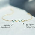 thumbnail image 3 of 1 Gold Set With Blue Diamond Ladies Family Simple BraceletThe Best Gift for A Loved One, 3 of 9