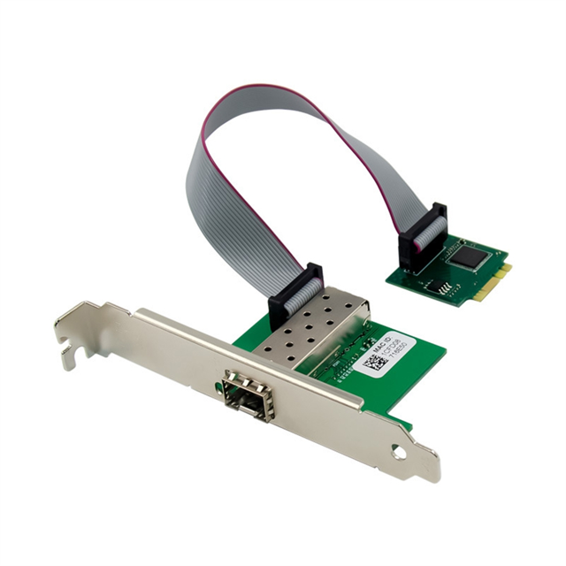 Gigabit Ethernet M.2 A+E KEY Single Fiber Port SFP1000Mbps SFP Network Card I210AS Lan Optical Fiber Server Adapter,1 * Gigabit Ethernet Card