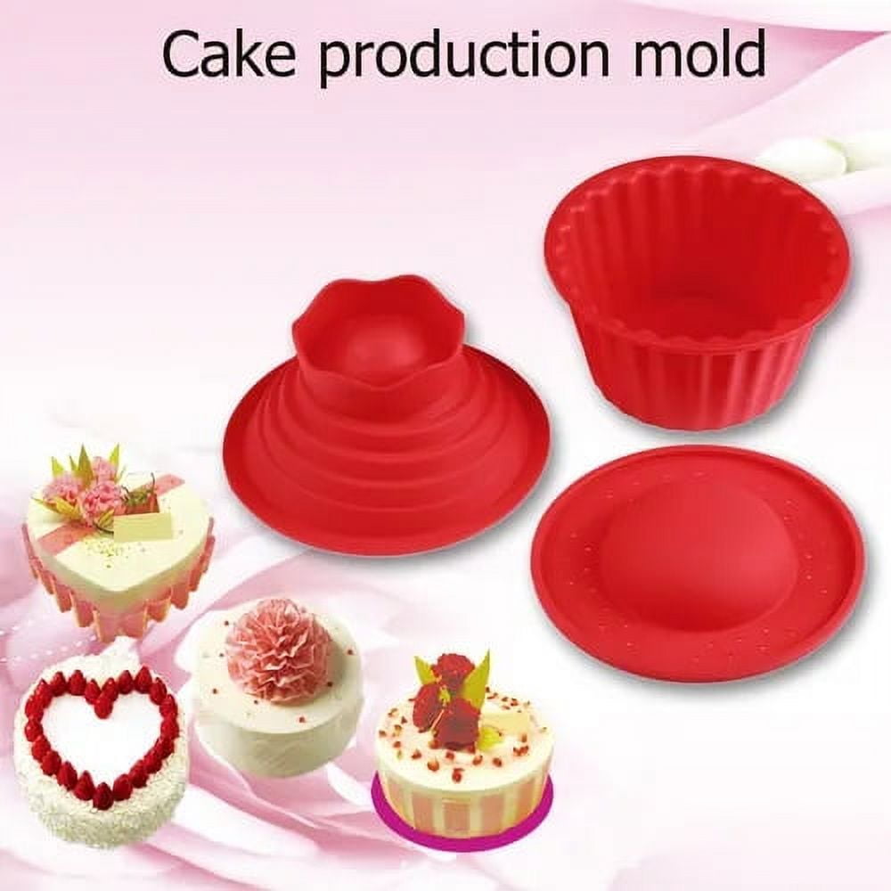 Large Cupcake Mold. Jumbo Cupcakes Bake Set - 25x Bigger Than a Big Cupcake!  - Also Includes Cupcake Recipe Book.…