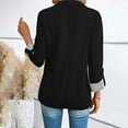 thumbnail image 4 of Dasayo Business Women's Blazer Dress Black Formal Collared Blazer Coat Women L, 4 of 8