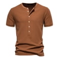 thumbnail image 1 of zanvin Hauts d'Été, Chemise Ajustée à Col en V pour Hommes, 1 of 2