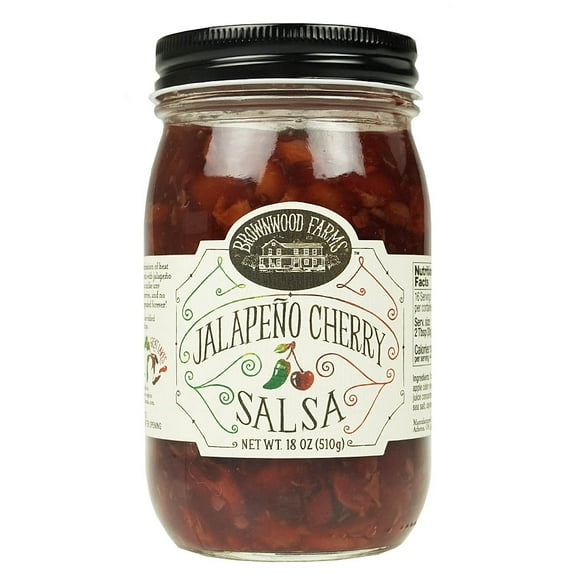Brownwood Farms Jalapeno Cherry Salsa Farm Fresh Sweet Heat Fruit Salsa 17 oz