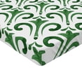 thumbnail image 4 of Ambesonne Nature Fitted Sheet, Botany Abstract Meadow Print, Twin Size, Fern Green and White, 4 of 5
