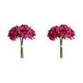 thumbnail image 3 of Bewildely Rosas artificiales Flores falsas Novia Boda Ramo Flores Toque real para el hogar Aniversario Foto Prop Diseño Propuesta Rosa roja 2piezas, 3 of 6