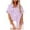 Violet, variante sur fheaev Chemises Boutonnées pour Femmes Manches Courtes Retroussées T-Shirts en Coton et Lin à Boutons avec Poche Tuniques de Travail à Col en V Blouse Hauts à Col