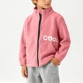 thumbnail image 6 of Toddler Boys Polar Fleece Jacket Full Zip Stand Collar Warm Outerwear Coat with Pockets Long Sleeve Fall Winter Casual Active Tops Cute Graphic School Playwear, Size 2-3 T, 6 of 7