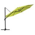 thumbnail image 4 of CorLiving 11.5ft Deluxe Tilting and Rotating Offset Patio Umbrella with Aluminum Frame and Durable Canopy, Lime Green, 4 of 11