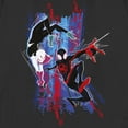 thumbnail image 2 of Women's Spider-Man: Across the Spider-Verse Miles Morales and Spider Gwen  Graphic Tee Black 2X Large, 2 of 4