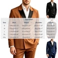 thumbnail image 3 of Blazer Jackets for Men Turndown Collar Double Breasted Button Up Fashion Vintage Business Jacket Coffee XL, 3 of 7