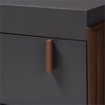 thumbnail image 3 of Baxton Studio Rikke Commode en Bois Bicolore à 6 Tiroirs en Gris et Noyer, 3 of 9