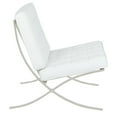thumbnail image 4 of LeisureMod Bellefonte Modern White Leather Tufted Accent Chair & Ottoman, 4 of 7