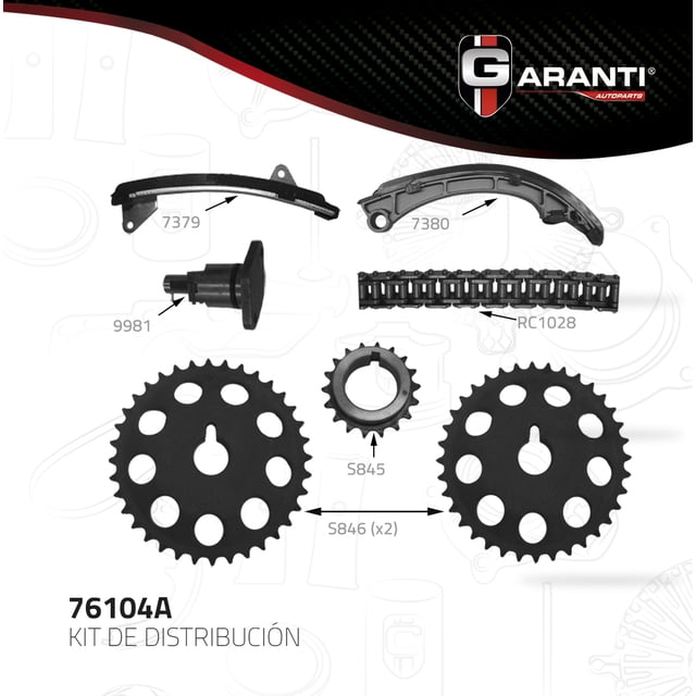 Kit Distribucion Garanti Para Chevrolet Prizm 1999 - 2002