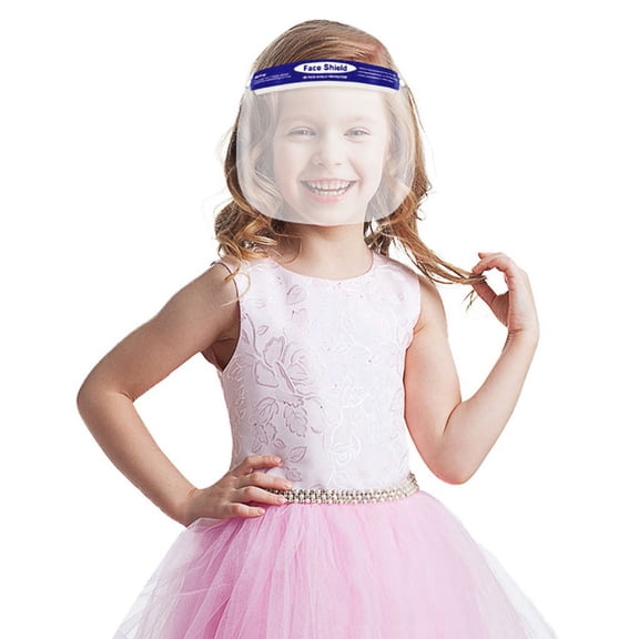 Wancir Clear Plastic Face Shields for Kids, Anti-Fog, Lightweight Reusable Face Shield Mask, Safety Visor Cover with Comfortable Sponge & Elastic Band 9.8 in x 6.7 in
