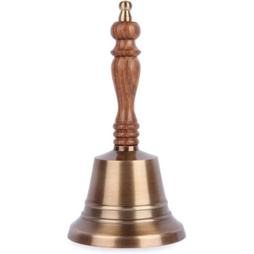 MesuBari Premium Handheld Service Bell, Bronze, 8"x 4", 1 Count
