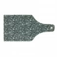 thumbnail image 1 of Stripes Cutting Board, Zebra Skin Pattern with Abstract Lines Monochrome Wild Animal Hide Design, Decorative Tempered Glass Cutting and Serving Board, Wine Bottle Shape, Black White, by Ambesonne, 1 of 1