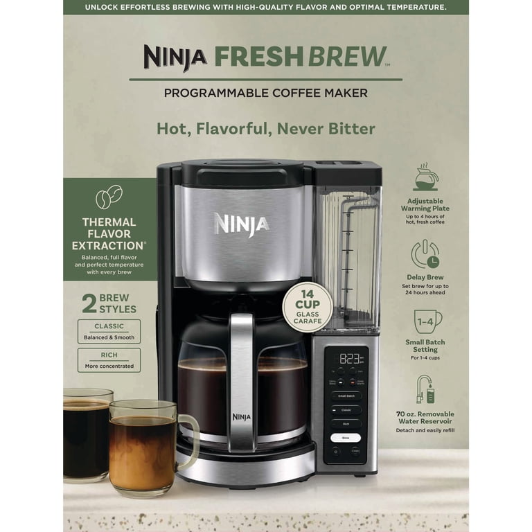 Ninja Fresh Brew 14-Cup Drip Coffee Maker, Classic & Rich Brew