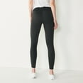 thumbnail image 2 of Women's Nine West Seamed Tummy-Control Ponte Leggings Color: Black Faux Leather Size: LARGE, 2 of 4