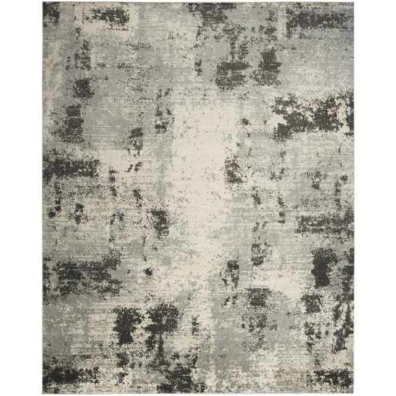 Nourison Serenity Home Abstract Indoor Area Rug Ivory Grey 7'10" x 9'10"