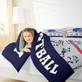 thumbnail image 4 of Homewish Kids Rugby Sport Full Size Comforter Sets,Football City Silhoustte Bedding Comforter Set,Gray Blue Black Bedding Sets For Boys Teens,Super Cozy Room Decor Reversible,3pcs, 4 of 8