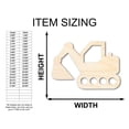thumbnail image 2 of Unfinished Wood Toy Excavator Shape 6" / 1/4", 2 of 4