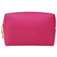 thumbnail image 1 of Bolsa de cosméticos para mujer, de poliuretano, portátil, cuadrada, impermeable, bonita bolsa de viaje para guardar artículos de aseo, 1 of 5