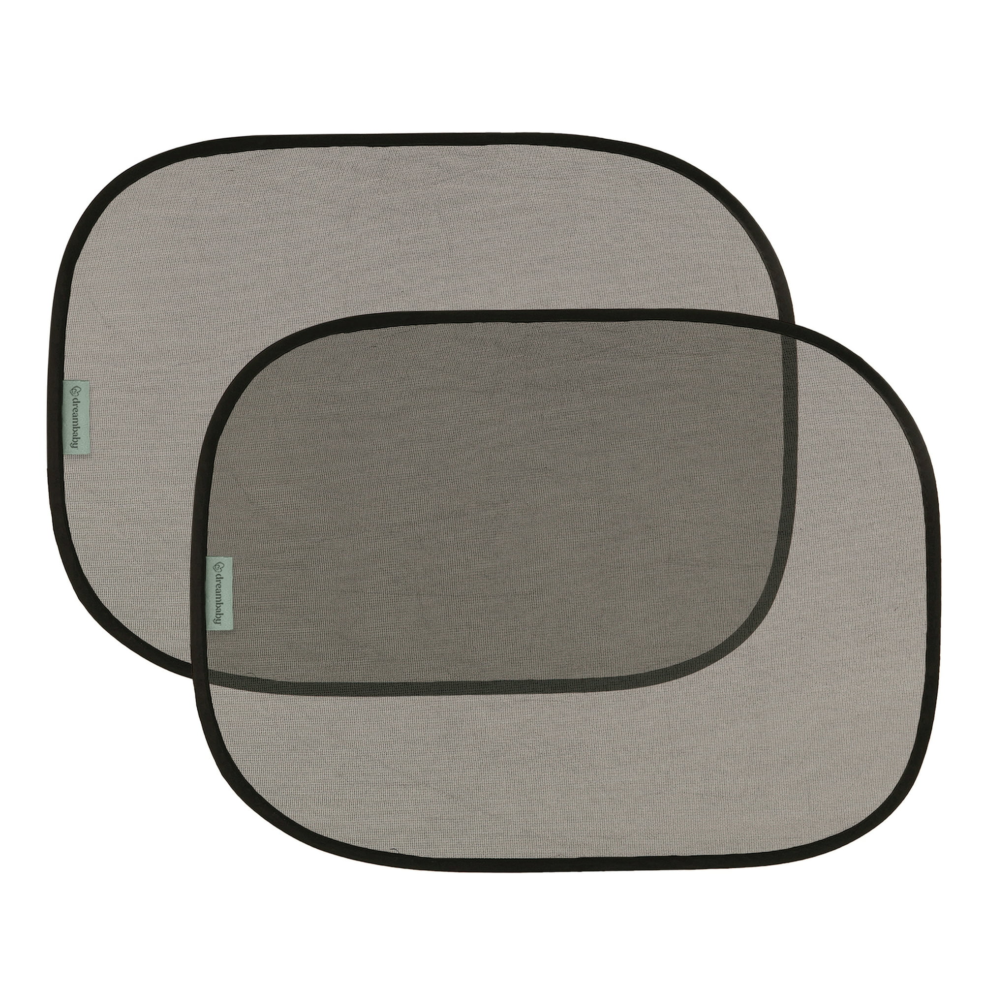 Dreambaby Insta-Cling Static Cling Car Window Shades, UPF 50+ Sun Protection, 2 Pack, Black L1203A