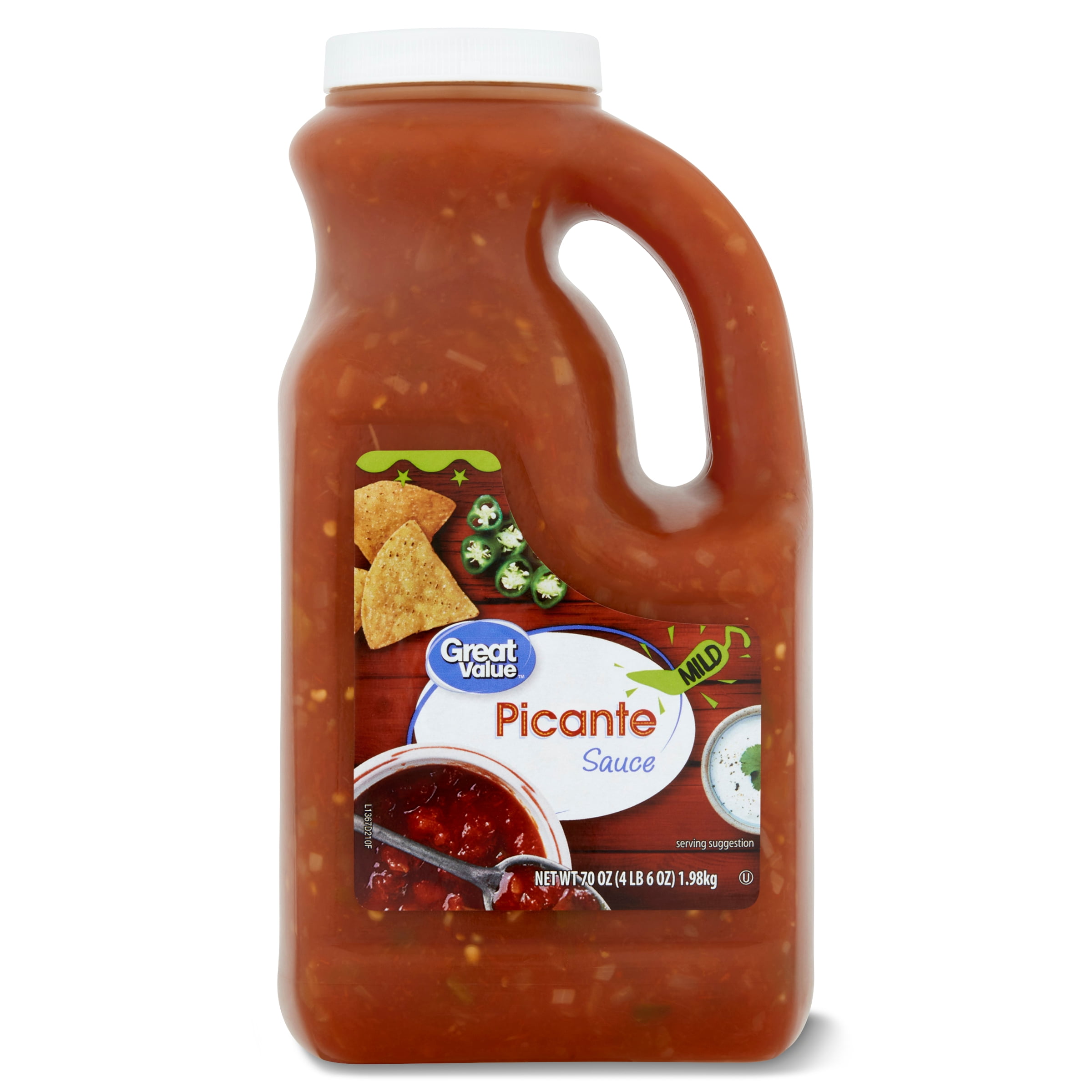 Great valueページ Great Value Mild Picante Sauce, 70 oz, Mexican Jalapeño Salsa with